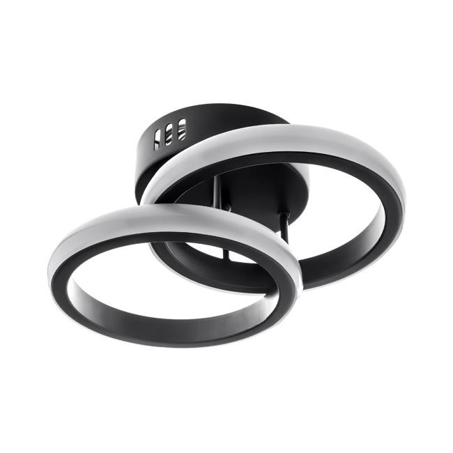 Nowoczesna lampa sufitowa LED 13W czarna 280x180 mm. Barwa światła 4000K, strumień 110 lm/W, kąt świecenia 180°. Wykonana ze stali, aluminium i tworzywa, trwała i elegancka. Idealna do biur, korytarzy i nowoczesnych wnętrz.