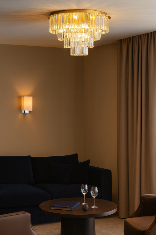 Ekskluzywna lampa MILANO ML1024 9xE14 od Milagro to połączenie złota i kryształów. Styl glamour, eleganckie wykończenie i mocne oświetlenie czynią ją idealnym wyborem do prestiżowych wnętrz.