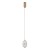Lampa wisząca ALANI PND-34375-1-HBR LED 6W 588lm w złotym wykończeniu ze szklanym, ryflowanym kloszem. Nowoczesne oświetlenie do salonu, jadalni, kuchni i sypialni. Emituje ciepłe światło 3000K, energooszczędne i eleganckie.