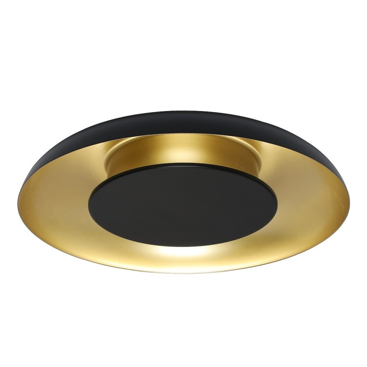 Lampa wisząca PIATTINO 30W LED Milagro łączy czarny mat i złoto z możliwością zmiany barwy światła 3000K–6000K. Idealna do salonu, jadalni czy kuchni – elegancja, energooszczędność.