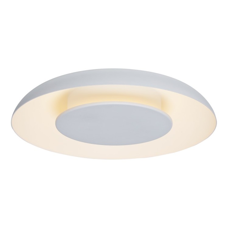 Lampa wisząca PIATTINO ML1810 w kolorze białym łączy nowoczesny design z funkcjonalnością. Zintegrowany LED 30W i regulacja barwy światła 3000K/4000K/6000K pozwalają tworzyć idealny nastrój w salonie, jadalni lub sypialni
