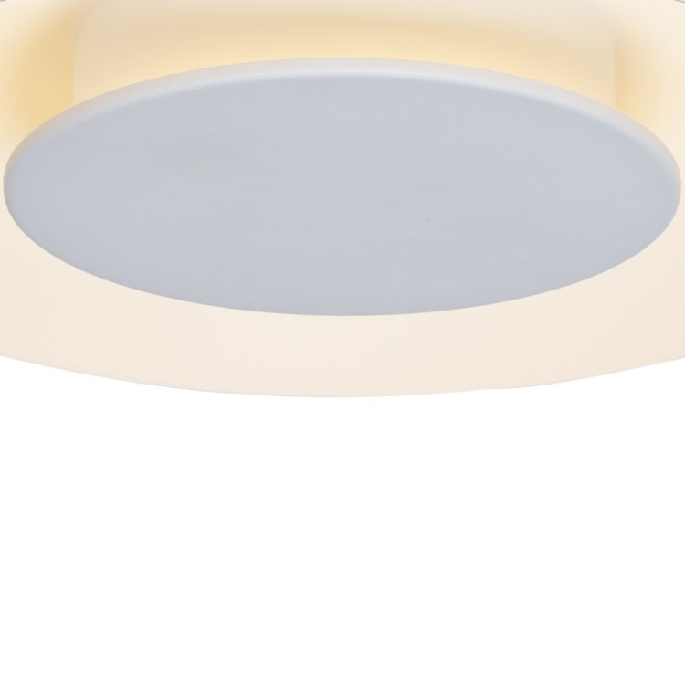 Nowoczesna lampa PIATTINO ML1810 biała zachwyca minimalistycznym kloszem Ø40 cm i zintegrowanym LED 30W. Trzy barwy światła CCT zapewniają energooszczędne, nastrojowe oświetlenie do salonu, kuchni i biura.