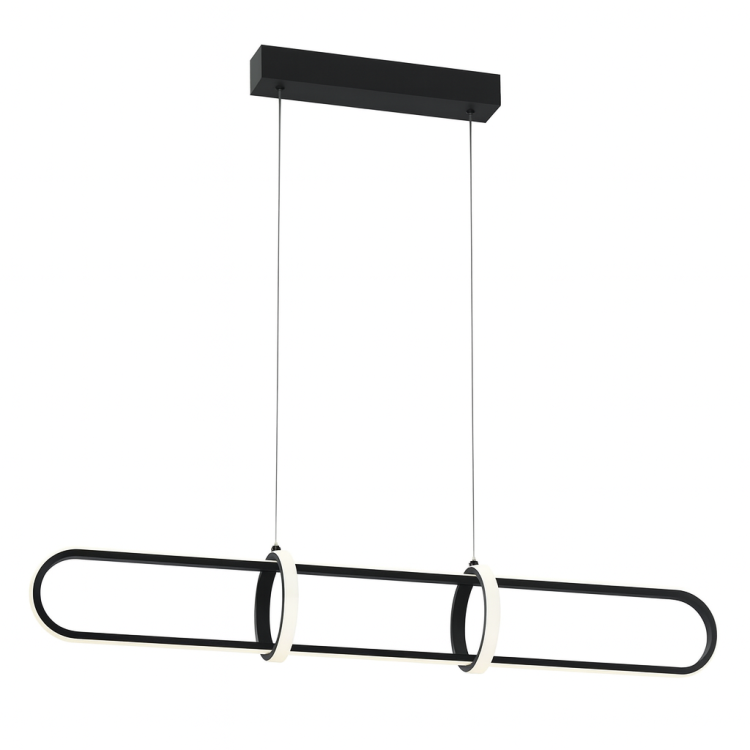 Elegancka lampa sufitowa CERRILA 31W LED Italux to propozycja dla miłośników nowoczesnych wnętrz. Czarny mat, długość 90 cm, regulowana wysokość, ciepłe światło 3000K i zintegrowany LED 31,2W gwarantują energooszczędne, przytulne i stylowe oświetlenie.