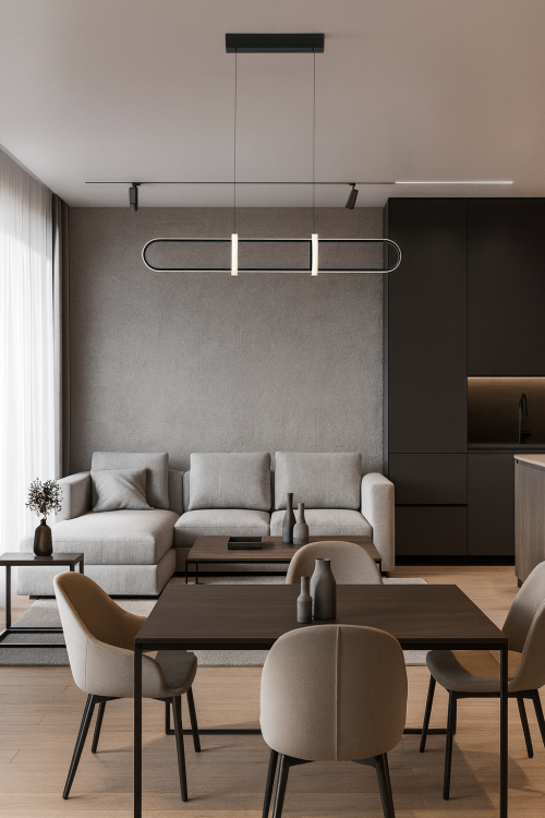 Elegancka lampa sufitowa CERRILA 31W LED Italux to propozycja dla miłośników nowoczesnych wnętrz. Czarny mat, długość 90 cm, regulowana wysokość, ciepłe światło 3000K i zintegrowany LED 31,2W gwarantują energooszczędne, przytulne i stylowe oświetlenie.