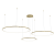 Złota lampa SATURNO ML0847 Milagro z trzema pierścieniami LED 100W 4500 lm i neutralnym światłem 4000K to designerska ozdoba dużych wnętrz. Regulowana wysokość 20–130 cm i energooszczędny LED zapewniają komfortowe oświetlenie salonu, jadalni lub lobby