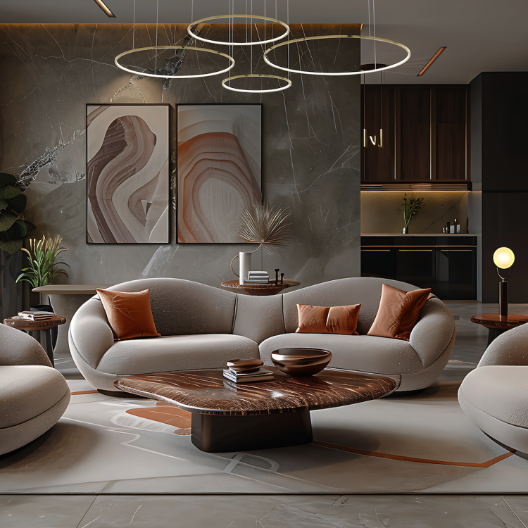 Złota lampa LED SATURNO ML0849 Milagro z czterema efektownymi pierścieniami 120W 5400 lm emituje neutralne światło 4000K. Regulowana wysokość 20–130 cm i zintegrowany, energooszczędny LED czynią ją doskonałym wyborem do dużych salonów, holi i biur.