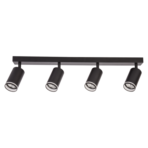 Czarny plafon PIPE Ring 4xGU10 Milagro ML2073 zapewnia funkcjonalne oświetlenie kierunkowe. Cztery ruchome reflektory pozwalają niezależnie ustawić światło, a minimalistyczna forma pasuje do wnętrz nowoczesnych, loftowych i industrialnych.