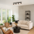 Lampa sufitowa PIPE Ring ML2073 marki Milagro posiada cztery regulowane oprawy na wymienne żarówki GU10. Czarny plafon z aluminium doskonale oświetli salon, kuchnię, przedpokój, garderobę, biuro lub nowoczesny lokal usługowy.