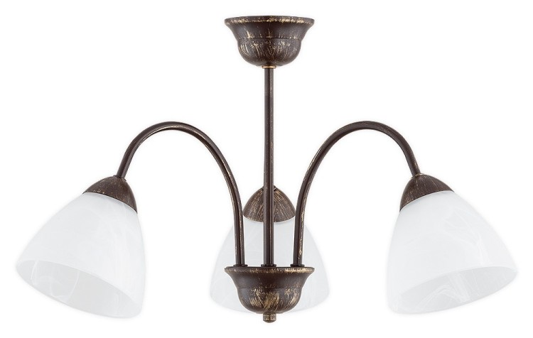 Stylowa lampa sufitowa Frida Lemir O3443 W3 BR łączy klasyczny design z funkcjonalnością. Trzy punkty światła E27 zapewniają dobre oświetlenie wnętrza, a eleganckie brązowe wykończenie podkreśla przytulny charakter aranżacji.