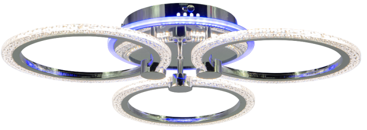 Stylowy plafon RING LED chrom DRS2032/3 z kryształkami. Regulacja barwy 3200–7600K, ściemnianie, tryb nocny, pilot i sterowanie telefonem. Idealny do salonu, sypialni i jadalni.
