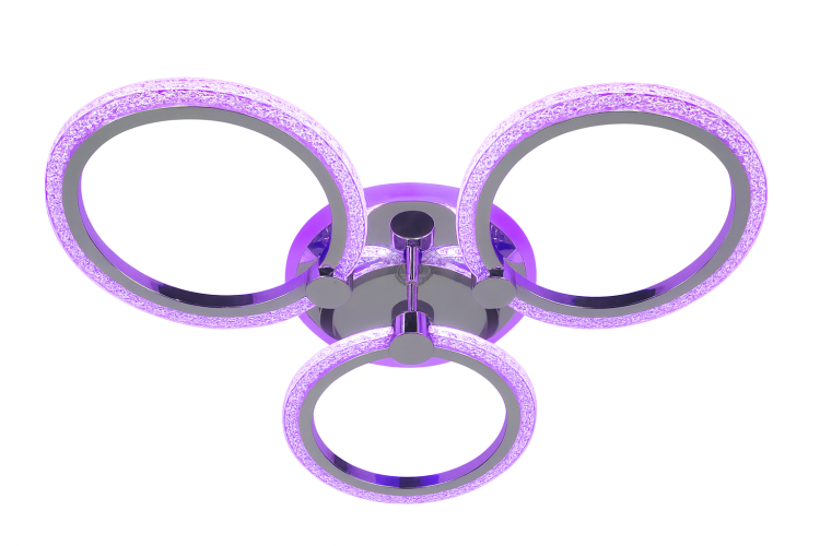 Nowoczesny plafon LED RING chrom 47W z kryształkami. 4800 lm, zmiana barwy i jasności, tryb nocny. Sterowanie pilotem i smartfonem. Elegancka lampa do Twojego wnętrza