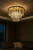 Lampa MILANO ML1023 glamour to połączenie złotej oprawy i kryształów. 6 źródeł E14 gwarantuje piękne oświetlenie, które zachwyci w każdym stylowym wnętrzu.