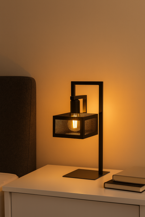 Lampka stołowa ALBERT 1pł. Sigma 50241 to elegancki dodatek w stylu loftowym. Czarna stalowa konstrukcja i ażurowy klosz tworzą nowoczesny efekt. Idealna do salonu, sypialni i gabinetu. Źródło światła 1x E27 60W, IP20