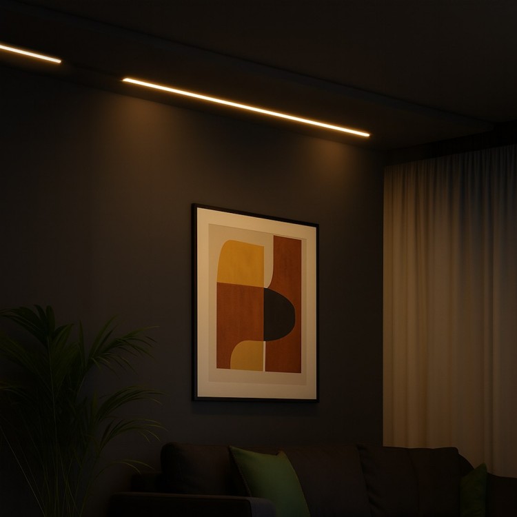 Oprawa magnetyczna 91 cm z regulacją barwy światła CCT. Moc 30W LED, 3220 lm. Elegancki czarny design i prosty montaż do nowoczesnych wnętrz.