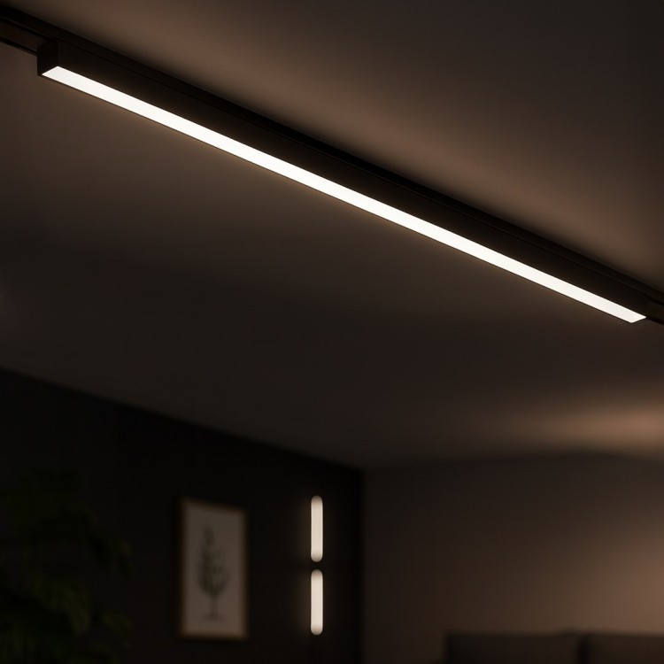 Liniowa oprawa LED 30W Slim Magnetic Track 91 cm. Idealna jako główne źródło światła w salonie, biurze lub galerii. Zmienna barwa światła 3000–6000K.