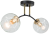 Lampa sufitowa Milagro ELBA 2xE27 to stylowe oświetlenie z metalu i szkła w kolorze czarnym ze złotymi akcentami – doskonała do nowoczesnych aranżacji.