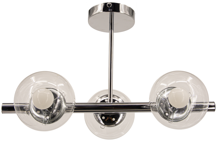 Nowoczesna lampa OTIS 3010/3 8C z trzema kulistymi kloszami ze szkła doda blasku i lekkości Twojemu salonowi.