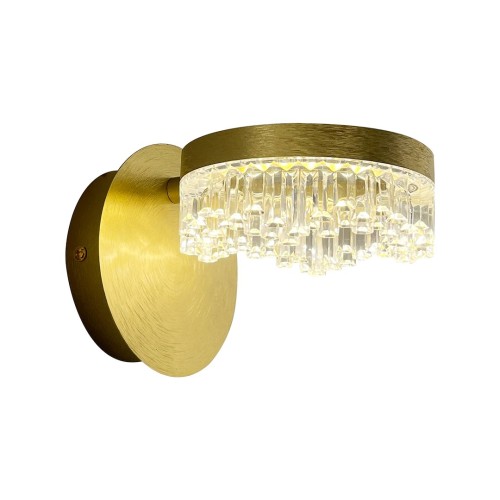 Nowoczesny kinkiet PRECIOSA w kolorze Brushed Gold to połączenie metalu i tworzywa. LED 4W generuje 320 lm w barwie 4000K. Minimalistyczna forma doskonale sprawdza się w salonie, sypialni, biurze i holu.