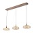 TENELE PND-24028-3A-COPP to designerska lampa sufitowa z trzema kloszami w kaskadzie. Moduł LED 21W, jasność 1300 lm i barwa 3000K gwarantują komfortowe światło. Miedziane wykończenie i bursztynowe szkło dodają wnętrzu ciepła i luksusu.