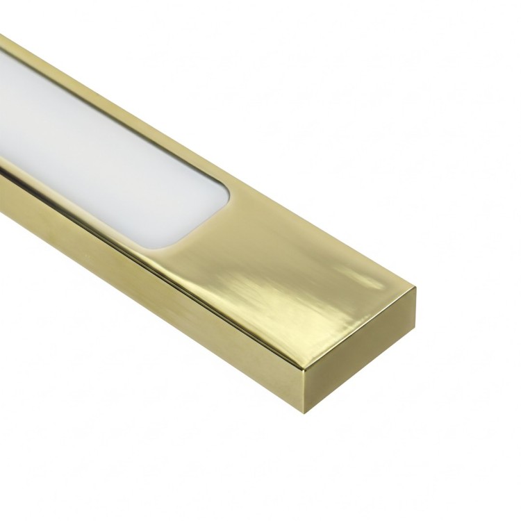 Nowoczesny kinkiet KLIMT 60 cm w złotym wykończeniu oferuje moc 12W LED, 1320 lm i regulację barwy światła. Dzięki IP44 świetnie sprawdza się w łazience i nad lustrem, łącząc elegancję z funkcjonalnością.