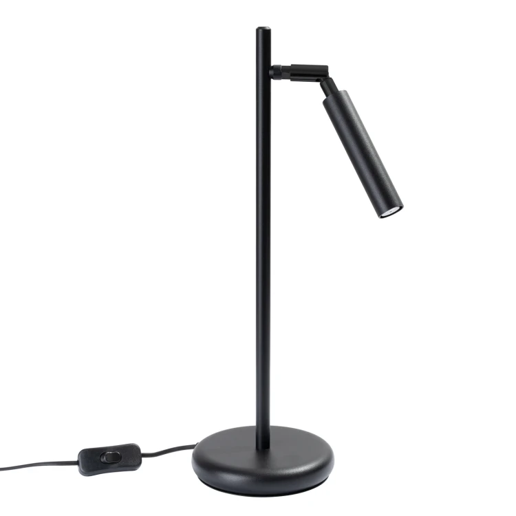 Nowoczesna lampa biurkowa G9 max 8W LED w czarnym kolorze zapewnia precyzyjne, kierunkowe oświetlenie. Smukła stalowa konstrukcja sprawdza się na każdym biurku, gwarantując komfort pracy i elegancki wygląd wnętrza.
