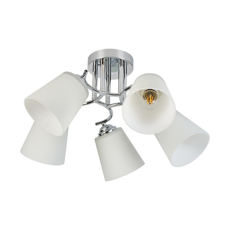Lampa sufitowa Pafos 5xE27 to ponadczasowy design i skuteczne oświetlenie. Pięć punktów światła sprawia, że model idealnie nadaje się do dużych wnętrz.