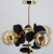 Lampa sufitowa SCARLET 5xE27 to designerski akcent do Twojego domu. Złoto i czerń w perfekcyjnym duecie podkreślą styl wnętrz modern i glamour.