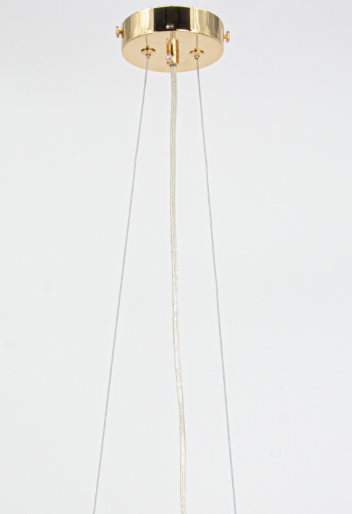 Stylowa lampa sufitowa AMARO 5xE14 od Elem w kolorze złotym z transparentnymi kloszami to eleganckie oświetlenie do salonu, jadalni lub sypialni. Wykonana z metalu i szkła, oferuje regulowaną wysokość i nowoczesny design