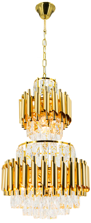 Żyrandol WERSAL 6xE27 złoty Glamour 6231/6 TR to elegancka lampa z metalu i kryształu. Złote wykończenie i przezroczyste kryształy tworzą luksusowy efekt świetlny. Średnica 40 cm, wysokość 105 cm. Idealna do salonu, sypialni i jadalni. IP20, 230V