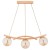 Lampa sufitowa SANA 3xE14 Alfa 62495 to stylowe oświetlenie nad stół z jasnego drewna i bursztynowych kloszy szklanych. Długość 70 cm, regulowana wysokość i 3 punkty światła E14 sprawiają, że idealnie pasuje do kuchni i jadalni.