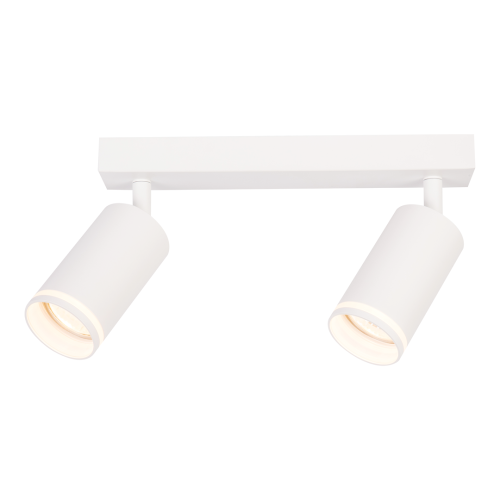Reflektor PIPE RING ML2070 Milagro to biały spot sufitowy z dwoma regulowanymi tubami na żarówki GU10. Minimalistyczna oprawa sprawdzi się w kuchni, salonie, korytarzu, garderobie i biurze, zapewniając kierunkowe oświetlenie.
