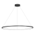 Lampa sufitowa SATURNO 65W LED to nowoczesna lampa wisząca w formie czarnego pierścienia o średnicy 120 cm. Neutralna barwa 4000K, wysoka jasność 3500 lm i regulowana wysokość idealnie sprawdzą się w salonie.