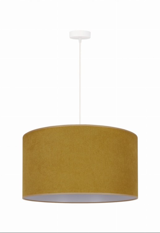 Lampa wisząca PASTELL 1xE27 Duolla to połączenie modnego koloru musztardowego z minimalistyczną formą. Wykonana z metalu i tkaniny Soro, idealna do salonu, sypialni i pokoju dziecięcego.