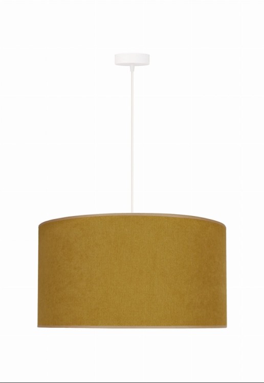 Stylowa lampa wisząca PASTELL 1xE27 w musztardowym odcieniu to doskonały wybór do jasnych wnętrz. Abażur Soro, średnica 45 cm i uniwersczny gwint E27 pozwalają dopasować światło do potrzeb.