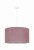 Lampa sufitowa PASTELL 1xE27 Duolla 81341 z różowym abażurem z tkaniny Soro to eleganckie oświetlenie do salonu, sypialni lub pokoju dziecięcego. Średnica 45 cm, białe wnętrze klosza i nowoczesna forma.