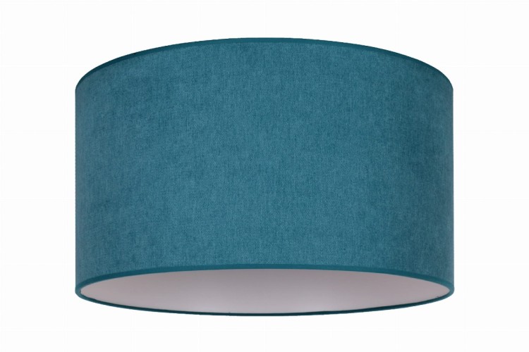 Plafon PASTELL 1xE27 turkusowy 45 cm to nowoczesna lampa sufitowa z tkaniny Soro i metalu. Subtelny kolor i białe wnętrze klosza zapewniają przyjemne, rozproszone światło do sypialni, salonu lub pokoju dziecięcego