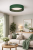 Stylowy plafon 24W LED Duolla 605403 w zielonym kolorze łączy nowoczesny design z funkcjonalnością. Abażur z tkaniny bandaż i biały klosz zapewniają równomierne światło 4000K. Doskonały do wnętrz domowych.