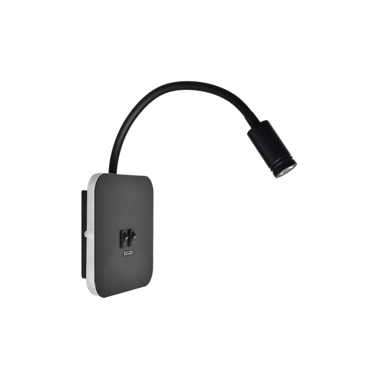 Minimalistyczny kinkiet LED BASE MiLAGRO z portem USB to idealne oświetlenie do sypialni i hoteli. Regulowane ramię, neutralna barwa 4000K i nowoczesna forma gwarantują komfort i funkcjonalność każdego dnia.
