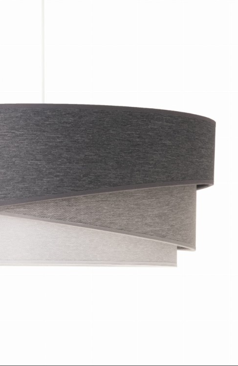 Lampa TRIO KOBO to dekoracyjne oświetlenie sufitowe z trójwarstwowym abażurem w szarych tonacjach. Doskonale sprawdzi się nad stołem lub w centralnym punkcie salonu.