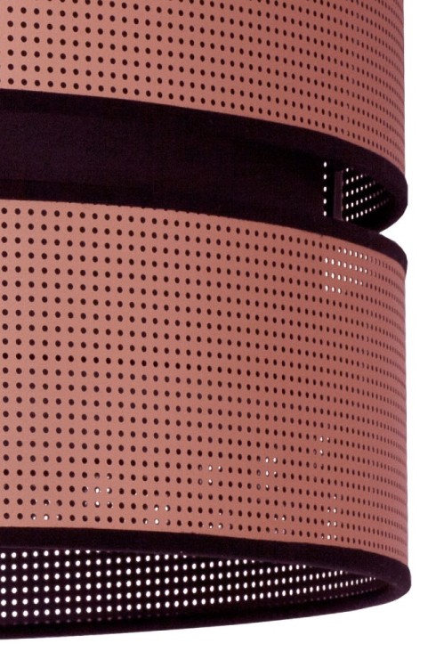 Lampa COPPER 604345 40 cm to eleganckie oświetlenie z miedzianym, kropkowanym abażurem. Metalowa konstrukcja, 1xE27 LED, IP20. Idealna do wnętrz industrialnych i glamour.