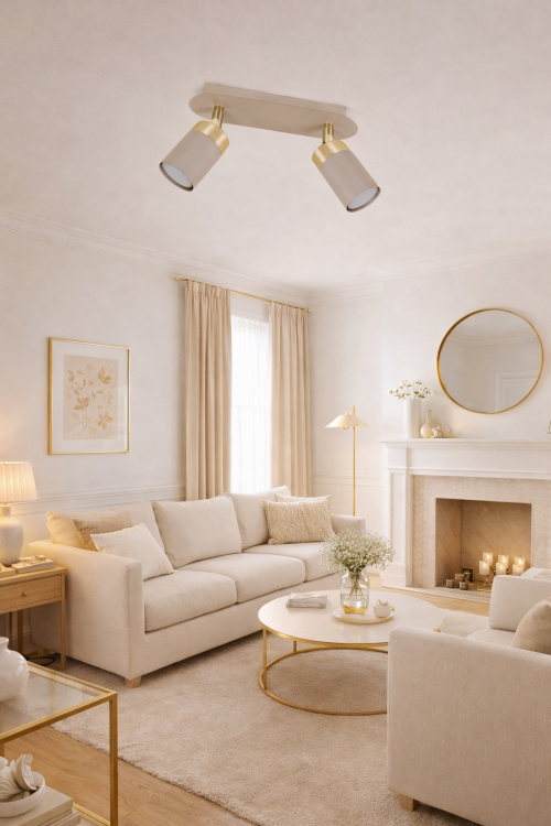 Lampa stojąca MARS 2xE27 czarna ze złotym wnętrzem to eleganckie oświetlenie do wnętrz loft i modern. Regulowane reflektory umożliwiają precyzyjne oświetlenie wybranej przestrzeni.