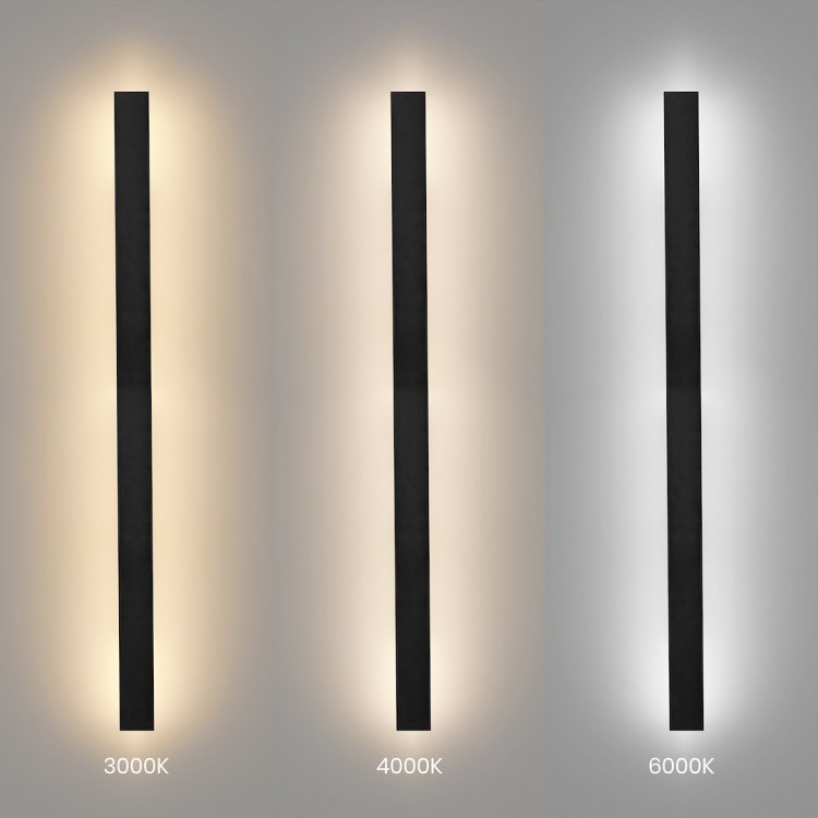 WOW II LED 20W to stylowa lampa elewacyjna o wysokości 120 cm. Wąska forma, wysoka jasność 2400 lm i regulacja barwy światła CCT zapewniają efektowne i funkcjonalne oświetlenie fasady