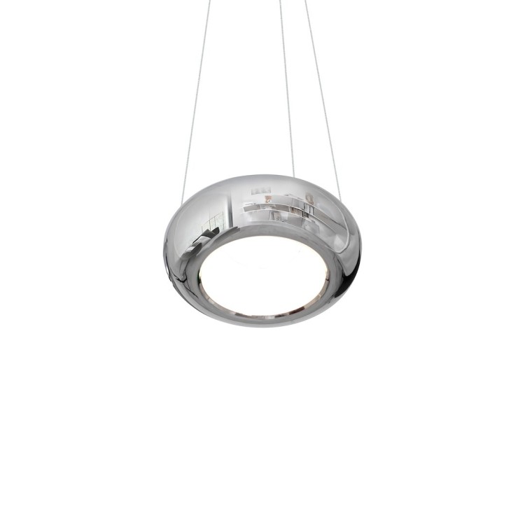 Designerska lampa wisząca MERCURIO ML328 LED chrom 12W to nowoczesne oświetlenie do salonu i kuchni. Regulacja wysokości i minimalistyczna forma.