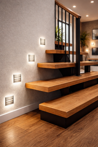 Nowoczesna oprawa schodowa VOX 0,6W LED 6500K zapewnia wyraźne oświetlenie stopni i ciągów komunikacyjnych. Energooszczędna, stylowa i łatwa w montażu – idealna do nowoczesnych wnętrz.