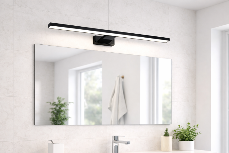 Stylowy kinkiet LED SHINE BLACK ML4378 to funkcjonalne oświetlenie łazienkowe. Neutralna barwa 4000K i 490 lm zapewniają komfortowe światło. Kompaktowa szerokość 30 cm idealnie sprawdzi się nad lustrem.