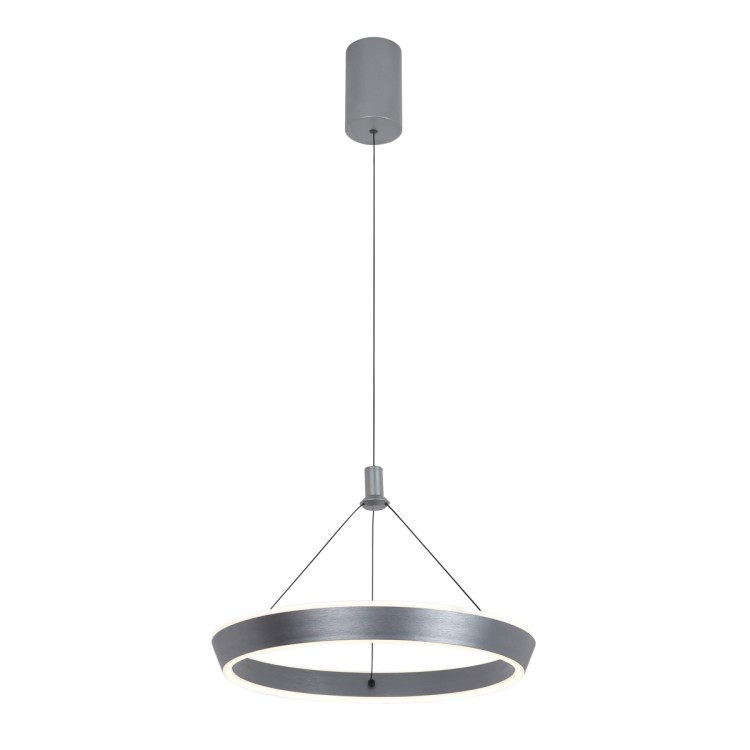 Nowoczesna lampa wisząca LED ring 40 cm w kolorze szarym to idealne oświetlenie do salonu i sypialni. Jasność 3700 lm, minimalistyczny design i wybór barwy światła sprawiają, że lampa łączy styl z funkcjonalnością.
