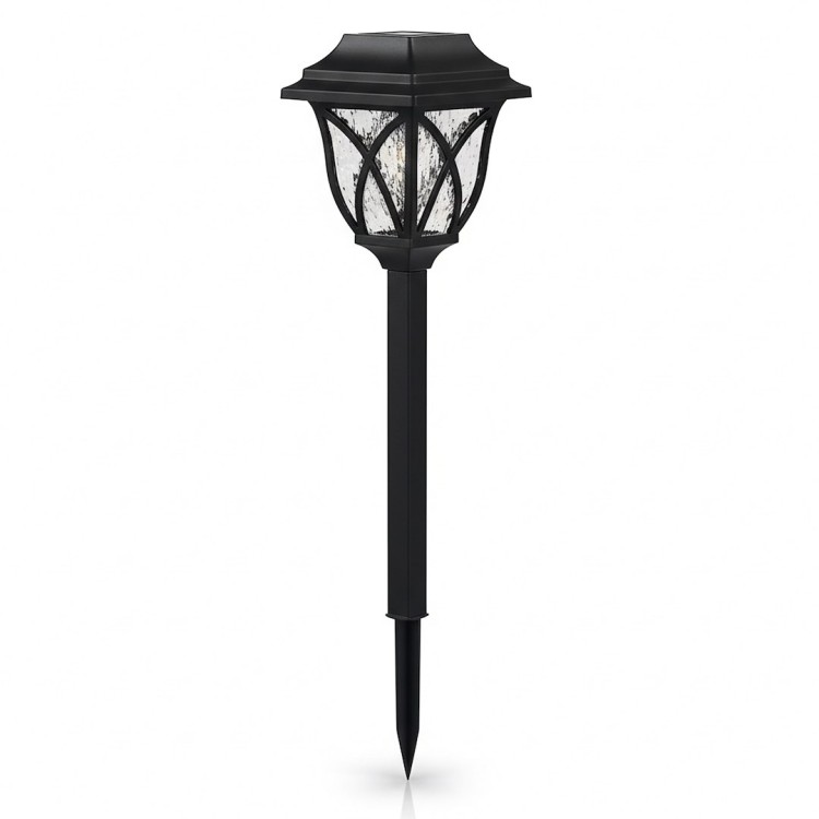 Lampa solarna ogrodowa wbijana 3000K IP44 to praktyczne oświetlenie ścieżek i rabat. Dzięki zasilaniu słonecznemu działa bez kabli, a czujnik zmierzchu automatycznie uruchamia światło po zmroku.