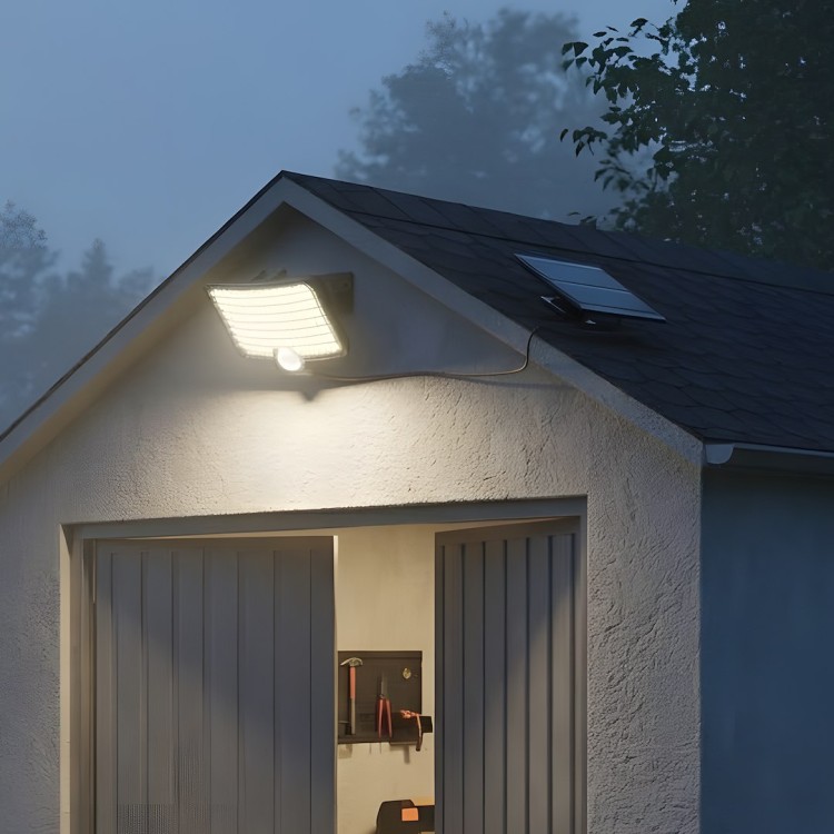 Nowoczesny halogen solarny LED 600 lm z czujnikiem ruchu PIR to idealne oświetlenie zewnętrzne. Neutralna barwa światła i brak kabli zapewniają wygodę oraz oszczędność energii