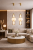 Nowoczesna lampa CARO 38W złota z białymi kloszami to stylowe oświetlenie do wnętrz glamour i modern. Ciepłe światło 3000K tworzy przytulny klimat. Idealna do sypialni lub nad wyspę kuchenną.