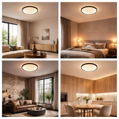 Nowoczesny plafon LED ARTIZO 24W Italux z efektem gwiezdnego nieba. Lampa o średnicy 41,5 cm zapewnia 2900 lm i możliwość wyboru barwy światła. Idealna do salonu, sypialni, kuchni i holu. Energooszczędne oświetlenie LED.